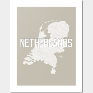 Country Wall Decor Netherlands Black and White Art Canvas Poster Prints Modern Style Painting Picture for Living Room Cafe Decor World Map Posters and Art